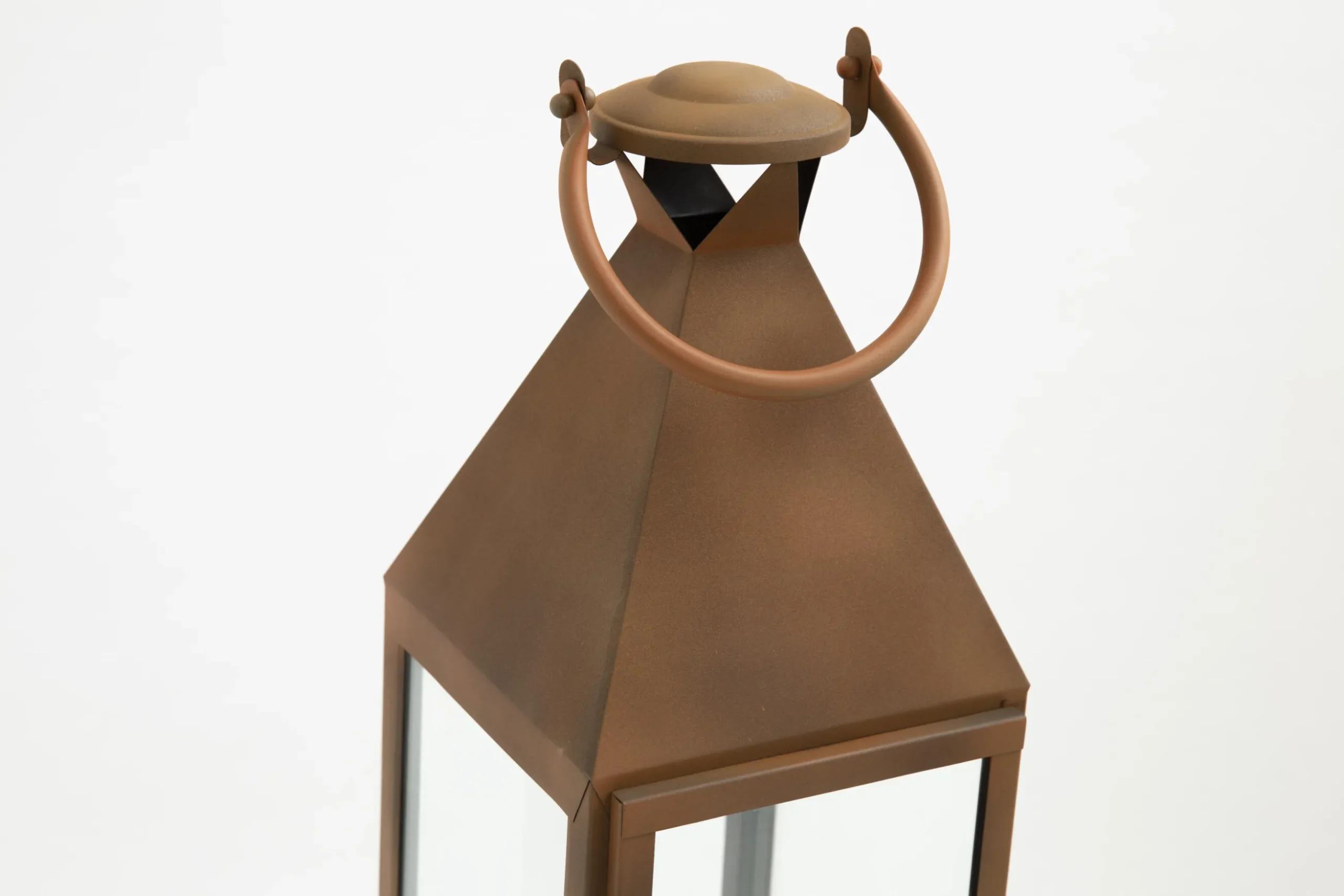 Ellis, Lantern, Iron And Glass, Rust, Xl