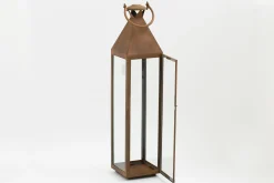 Ellis, Lantern, Iron And Glass, Rust, Xl