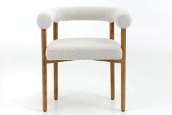 Fancy, Armchair, Fabric, White