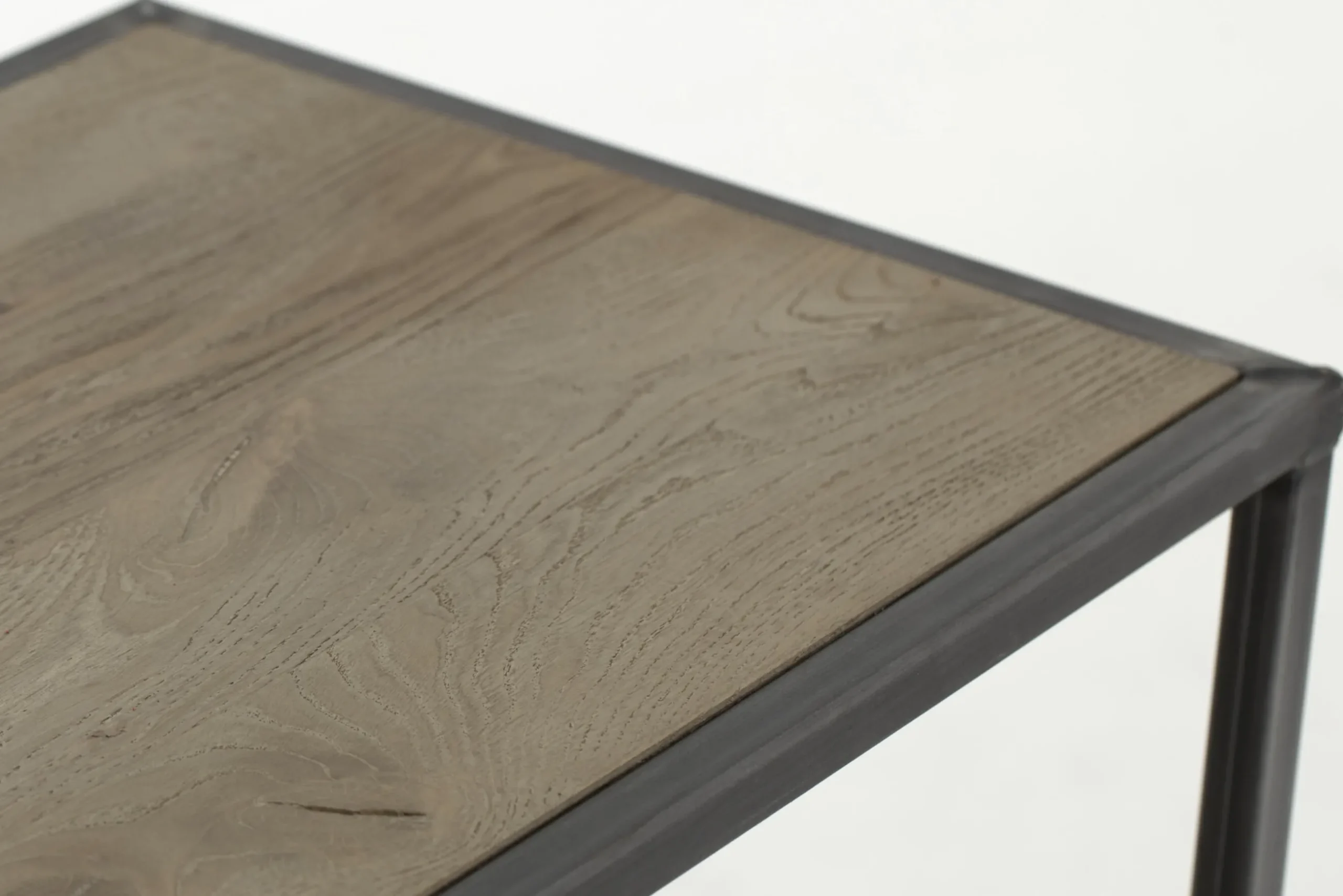 Farra, Console Table, Weathered Oak And Iron