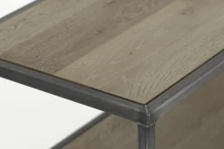 Farra, Console Table, Weathered Oak And Iron