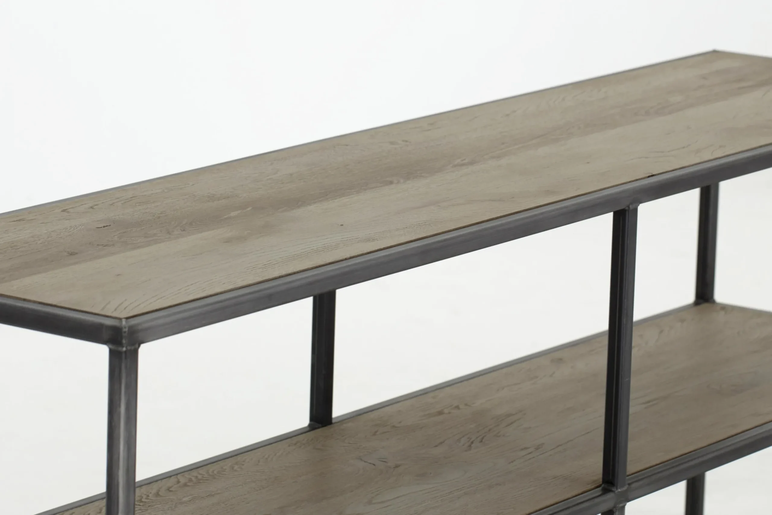 Farra, Console Table, Weathered Oak And Iron