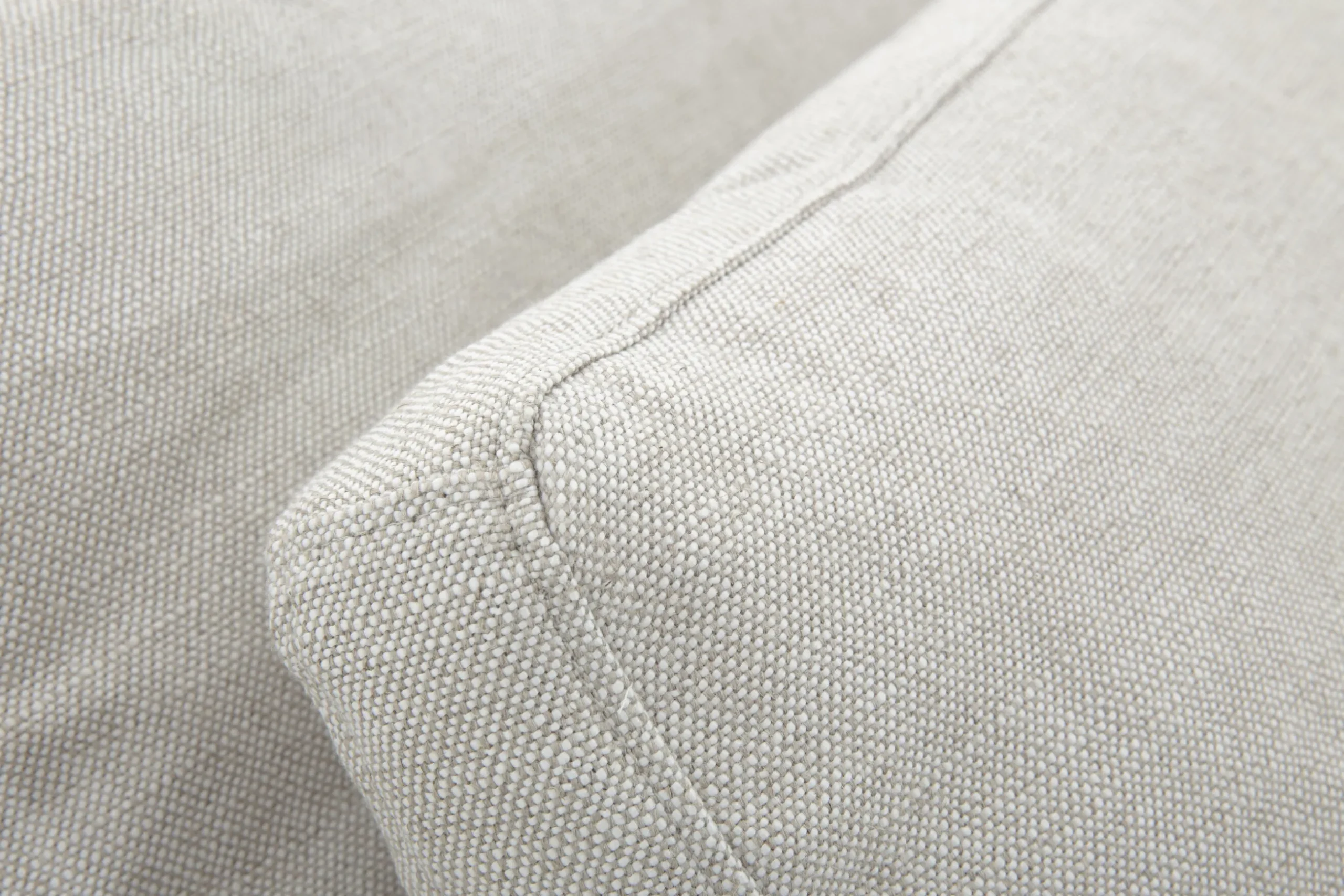 Floria, Lounge Chair, Natural Linen And Black Metal