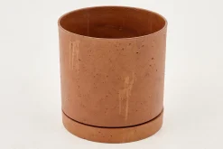 Gregg, Planter, Rust, With Saucer, L