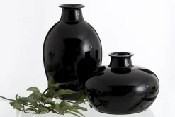 Griegos, Vase, Glass, Black