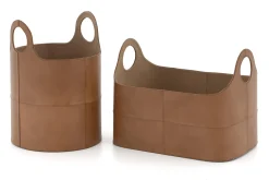 Hanan, Basket, Leather, Oval