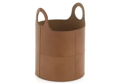 Hanan, Basket, Leather, Round