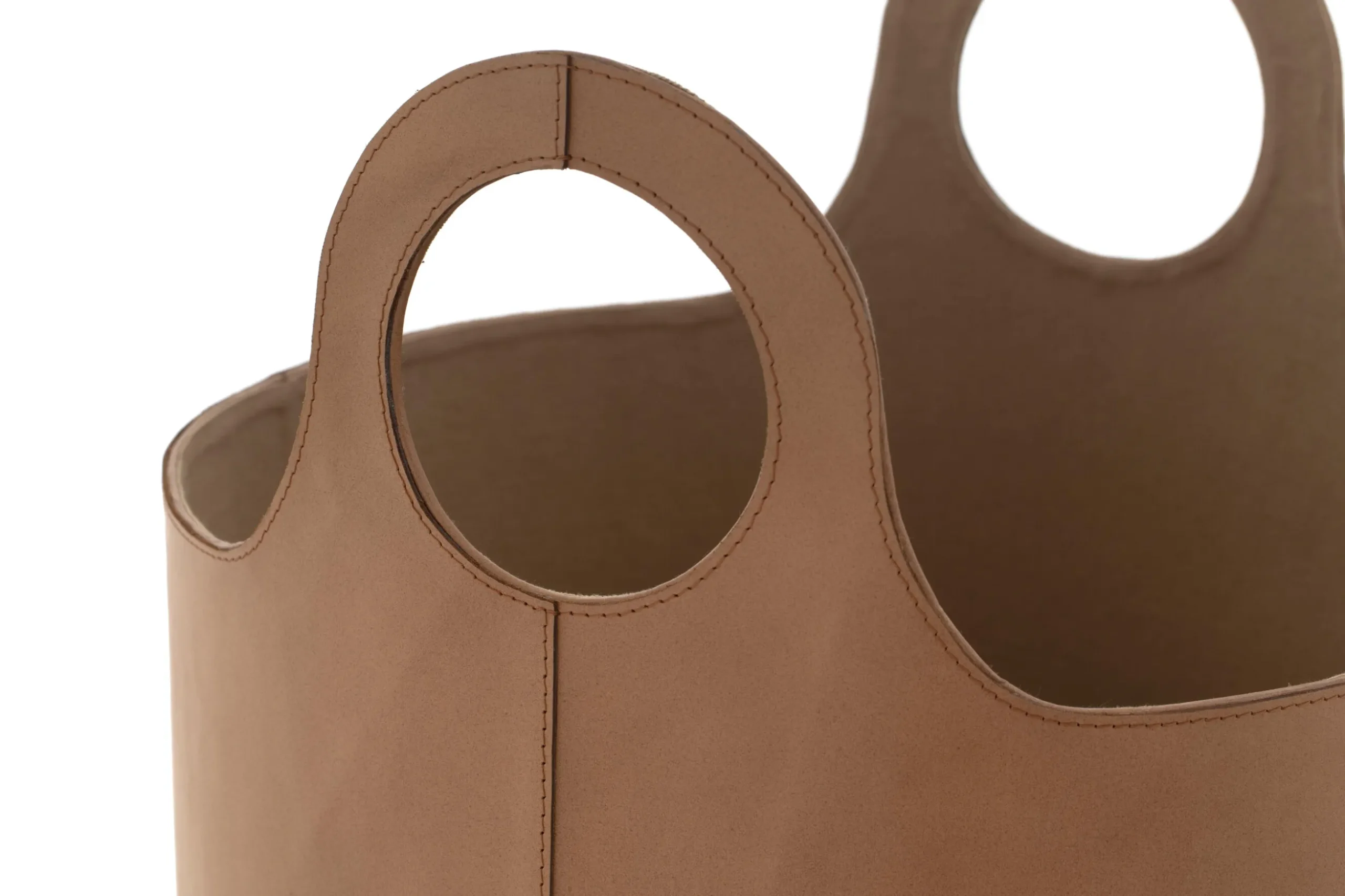 Hanan, Basket, Leather, Round