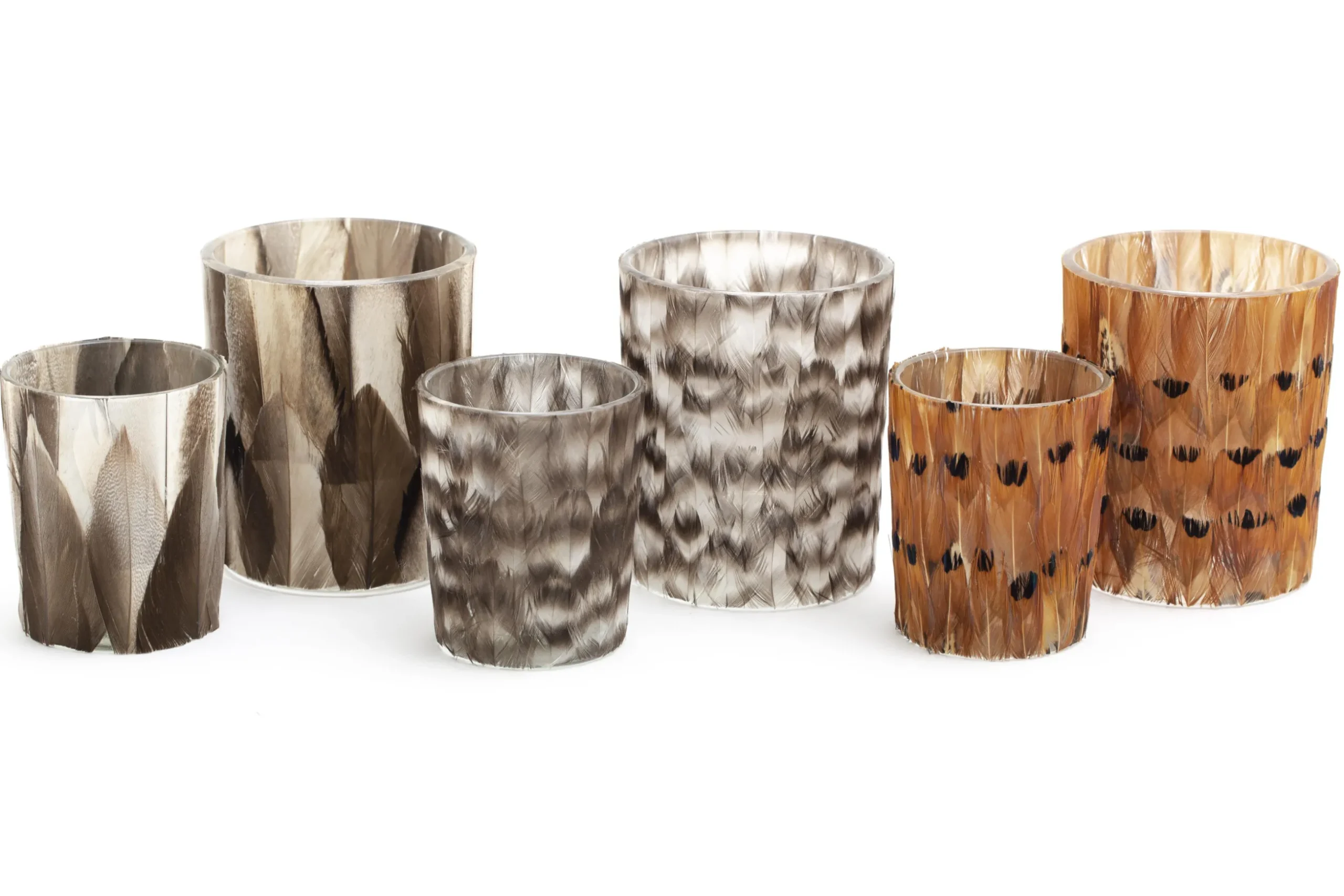 Hannigan, Tea Light Holder, Feathers, L