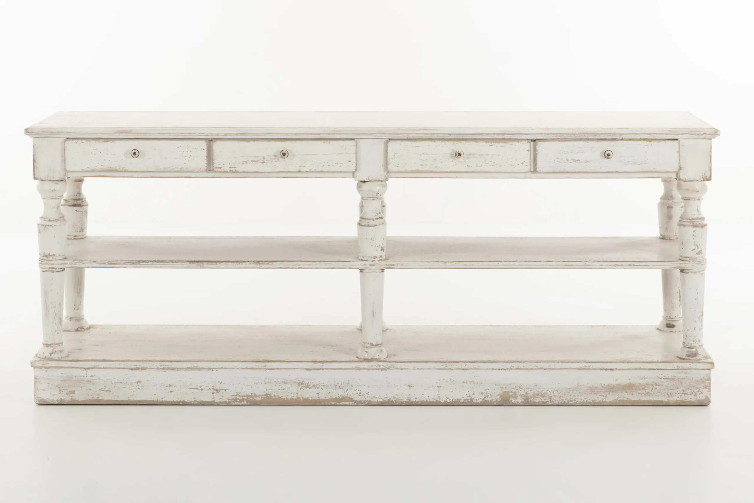 Henrice, Console Table, 3 Levels, 4 Drawers, Antique Finish
