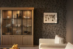 Iron Jason, Cabinet, Weathered Oak, 3 Iron Doors