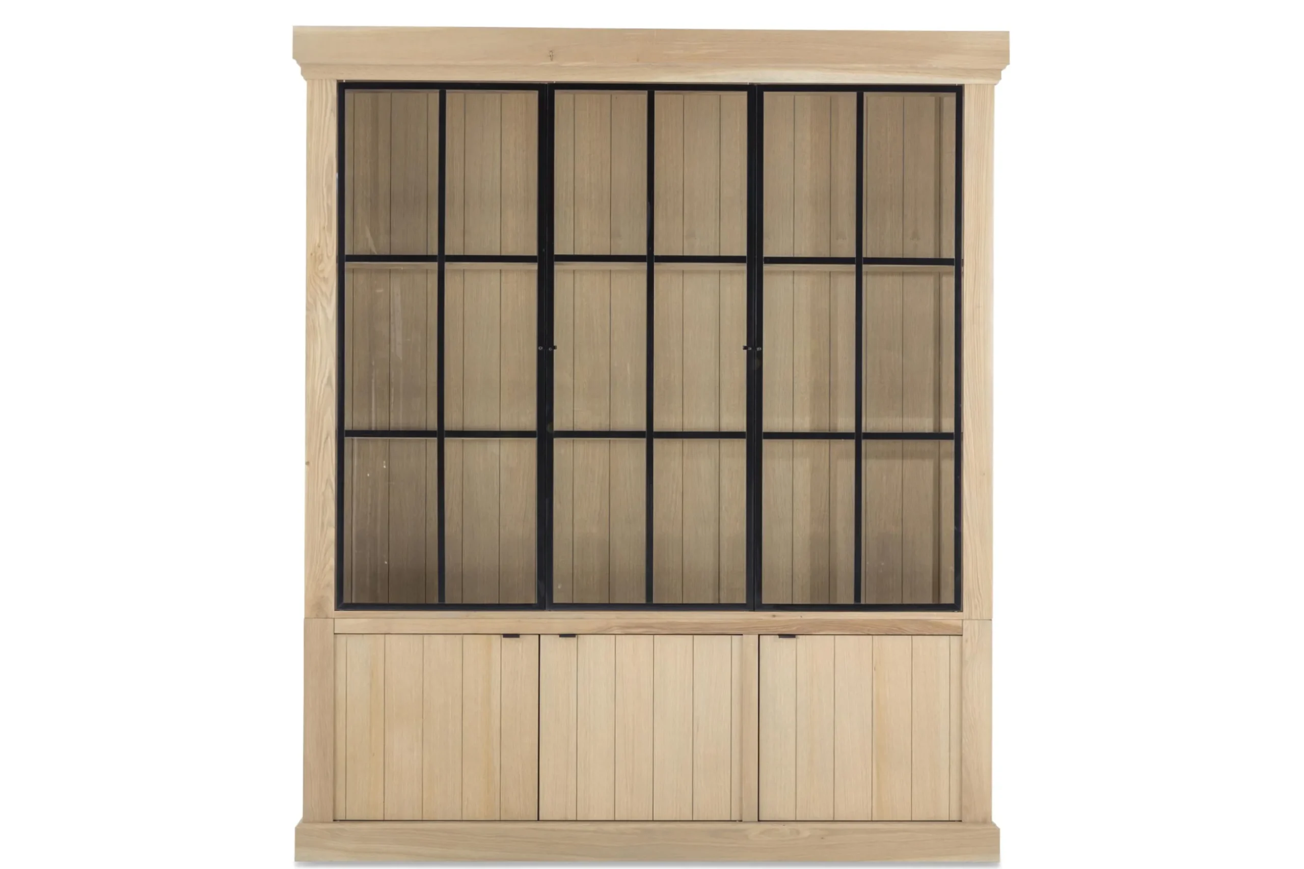 Iron Jason, Cabinet, Weathered Oak, 3 Iron Doors