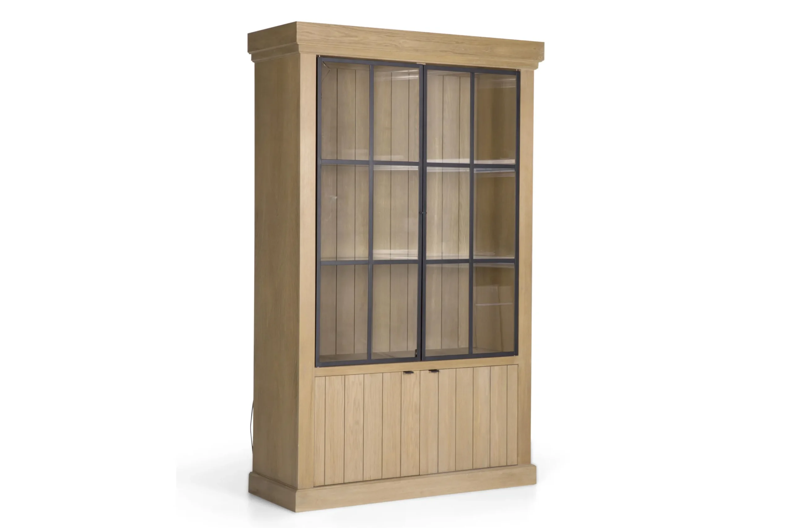 Iron Jason, Cabinet, Weathered Oak, 2 Iron Doors