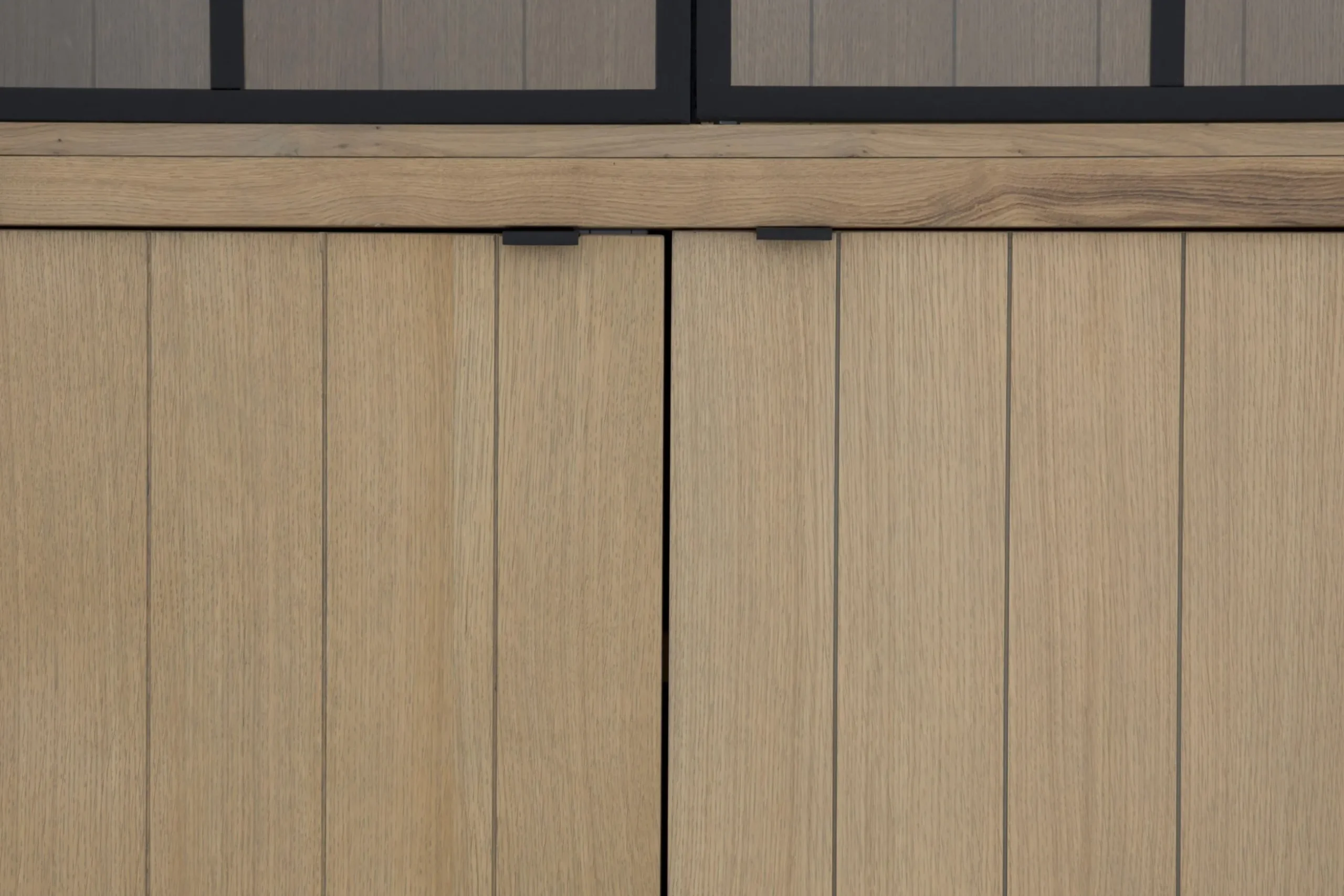 Iron Jason, Cabinet, Weathered Oak, 2 Iron Doors