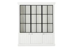 Iron Jason, Cabinet, White, 3 Iron Doors
