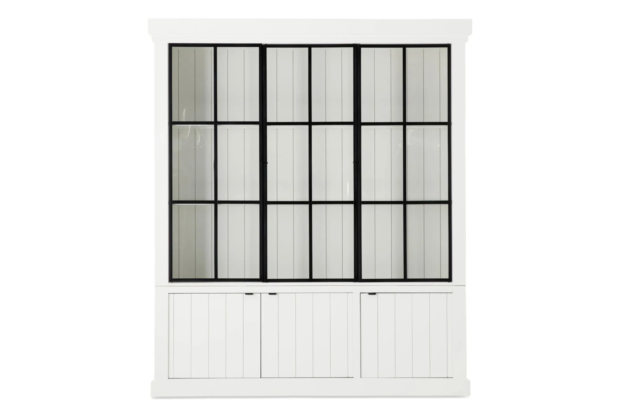 Iron Jason, Cabinet, White, 3 Iron Doors