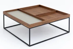 Jalon, Coffee Table, Square, Wood And Metal