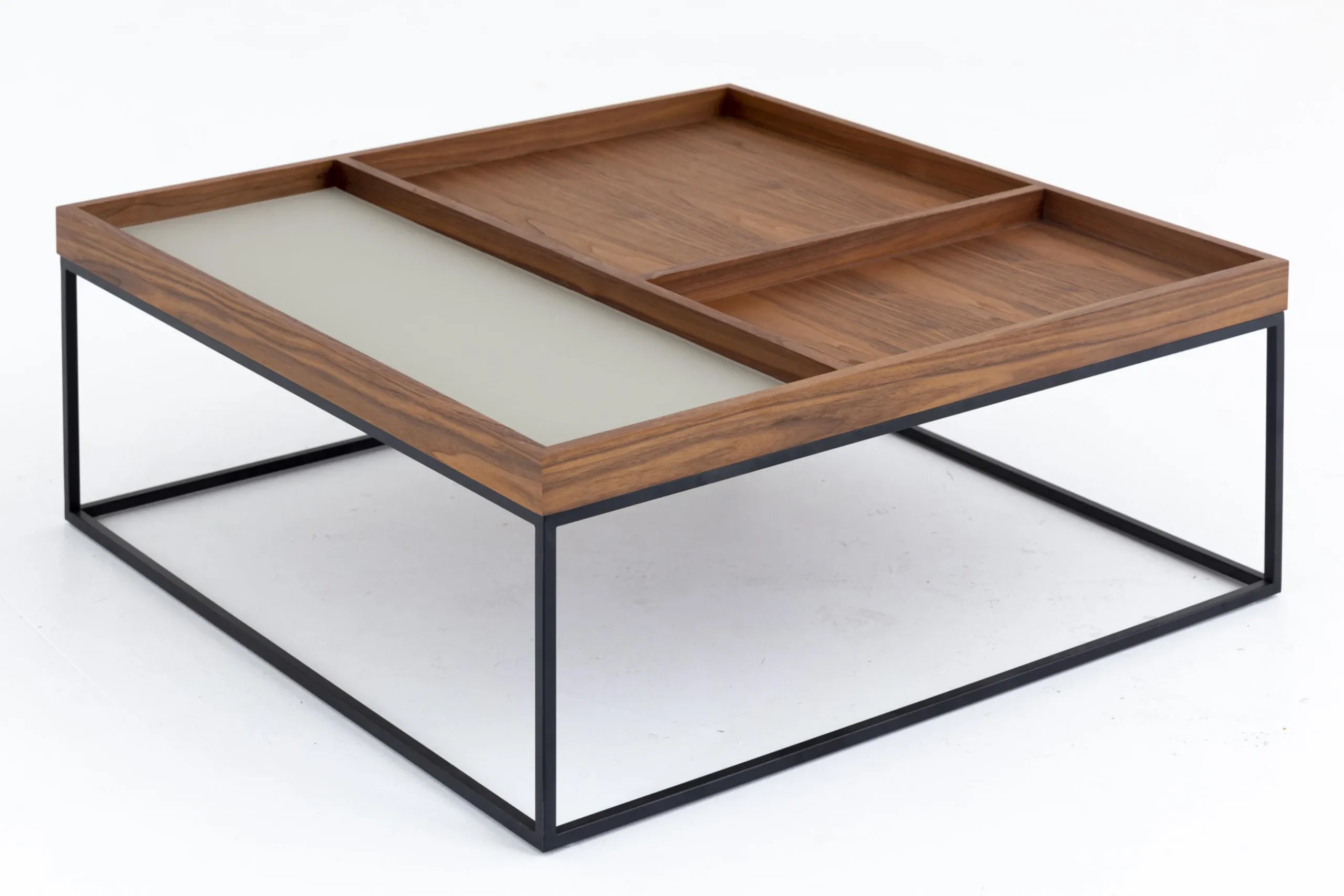 Jalon, Coffee Table, Square, Wood And Metal