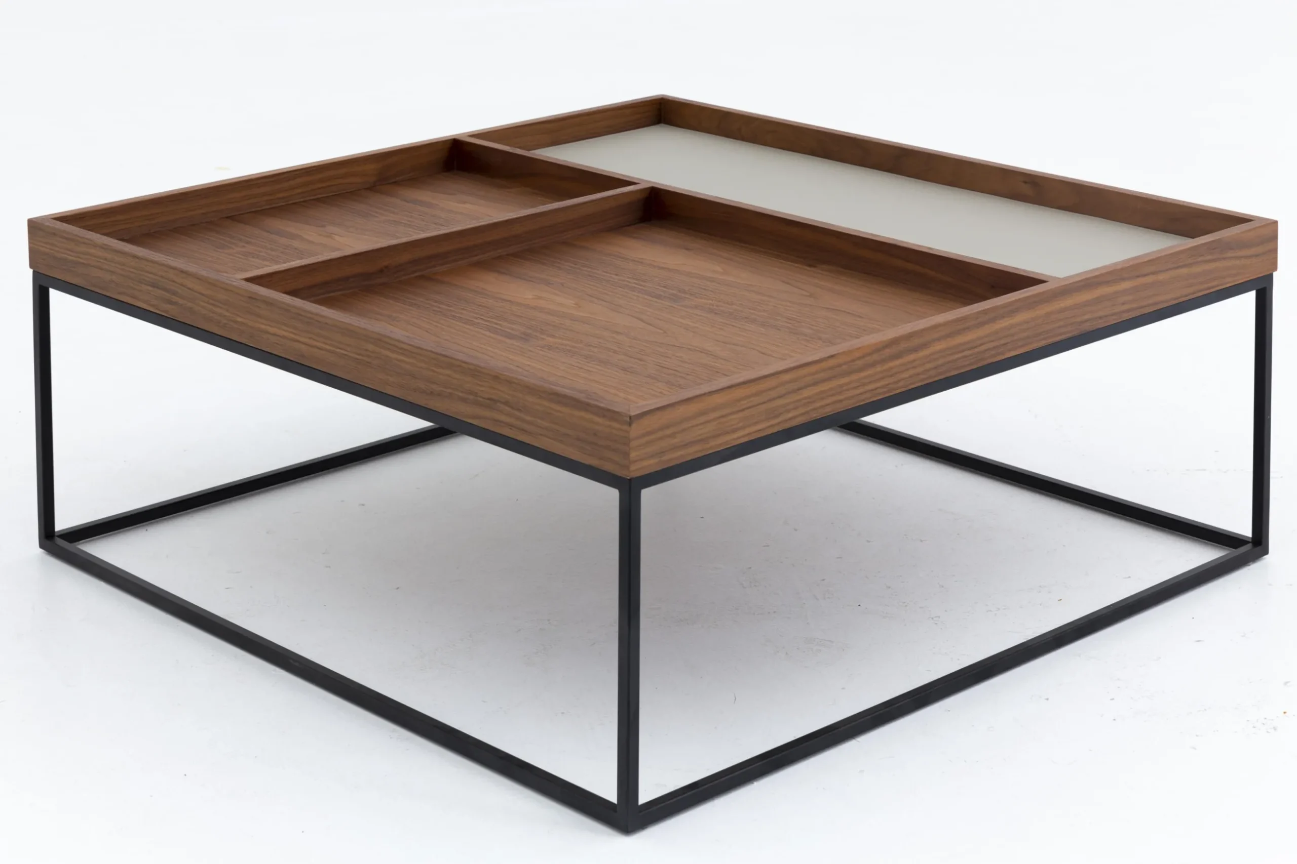 Jalon, Coffee Table, Square, Wood And Metal