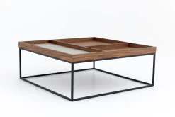 Jalon, Coffee Table, Square, Wood And Metal