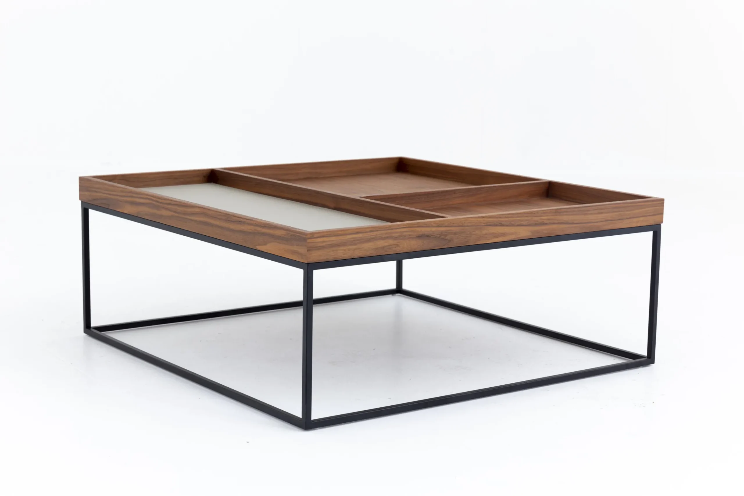 Jalon, Coffee Table, Square, Wood And Metal