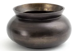Jeddo, Vase, Metal, Black, L