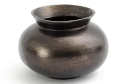 Jeddo, Vase, Metal, Black, S