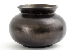 Jeddo, Vase, Metal, Black, S