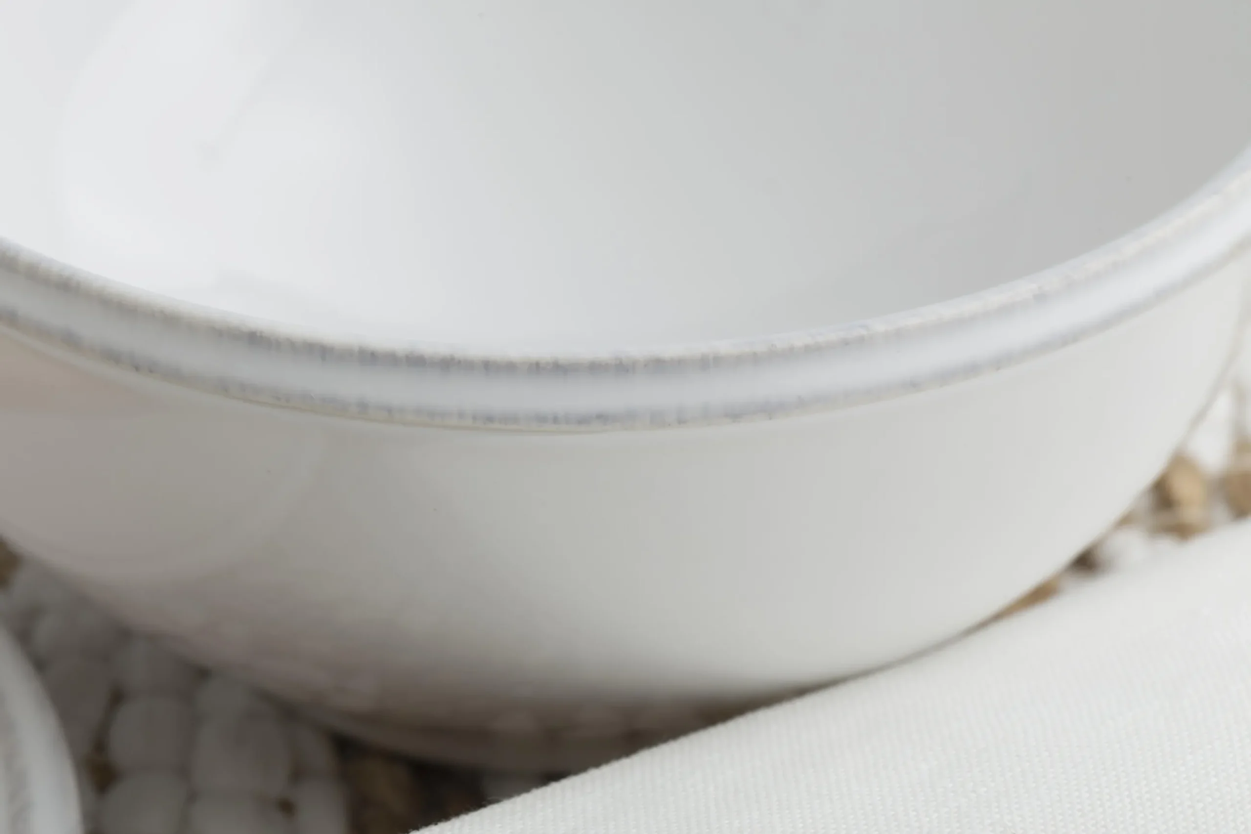 Jille, Bowl, Ceramic, White