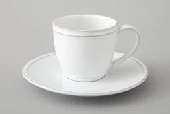 Jille, Cup And Saucer, Ceramic, White, M, 150Ml