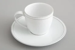Jille, Cup And Saucer, Ceramic, White, M, 150Ml