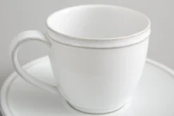 Jille, Cup And Saucer, Ceramic, White, M, 150Ml