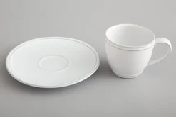 Jille, Cup And Saucer, Ceramic, White, M, 150Ml