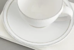 Jille, Cup And Saucer, Ceramic, White, S, 50Ml
