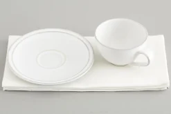 Jille, Cup And Saucer, Ceramic, White, S, 50Ml