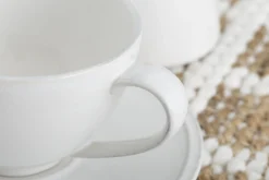 Jille, Cup And Saucer, Ceramic, White, L, 200Ml