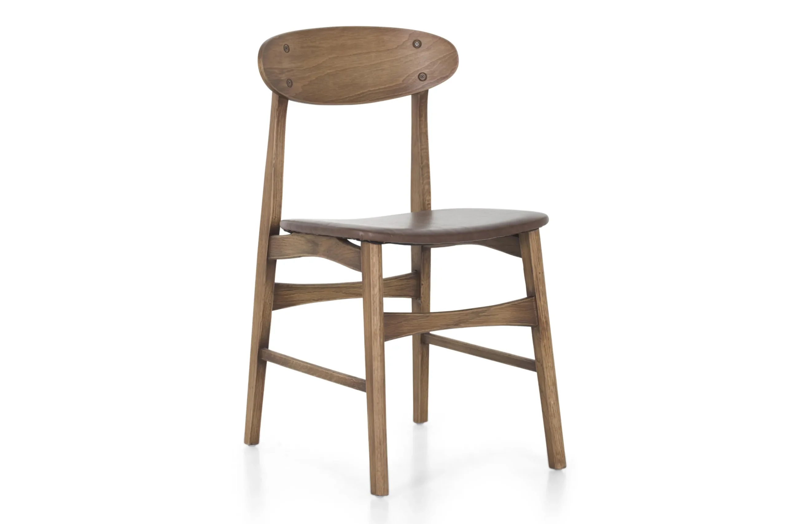 Joel, Chair, Oak And Leather Seat