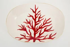 Kao, Serving Plate, Coral, Oval