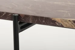 Karina, Coffee Table, Marble And Metal, Red