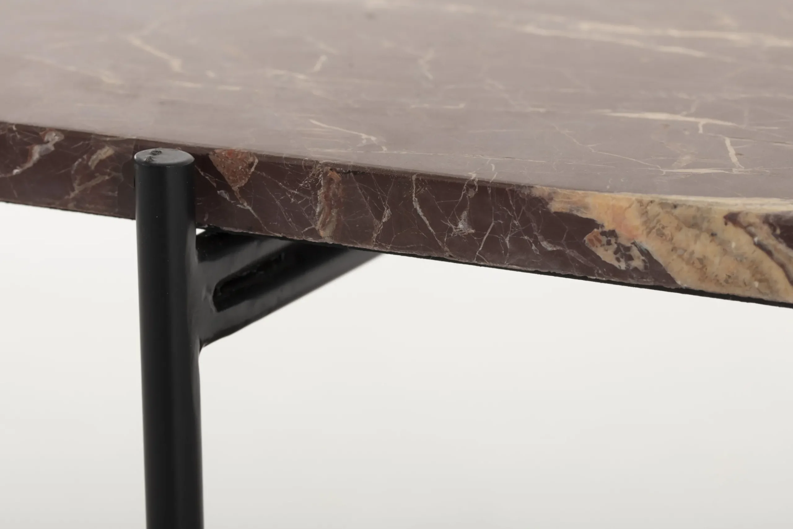 Karina, Coffee Table, Marble And Metal, Red