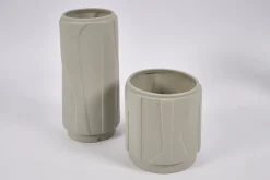 Laurena, Vase, Ceramic, Grey, S