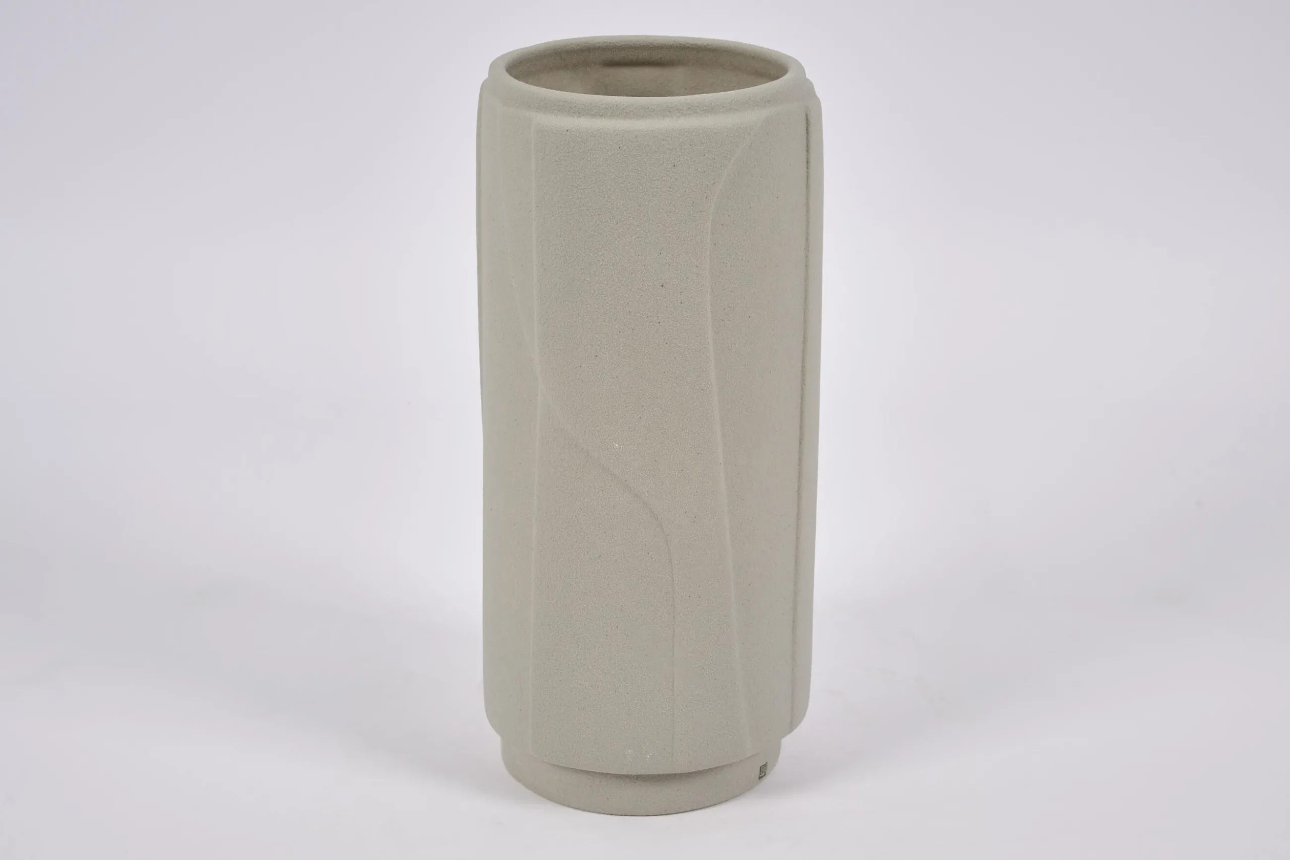 Laurena, Vase, Ceramic, Grey, L