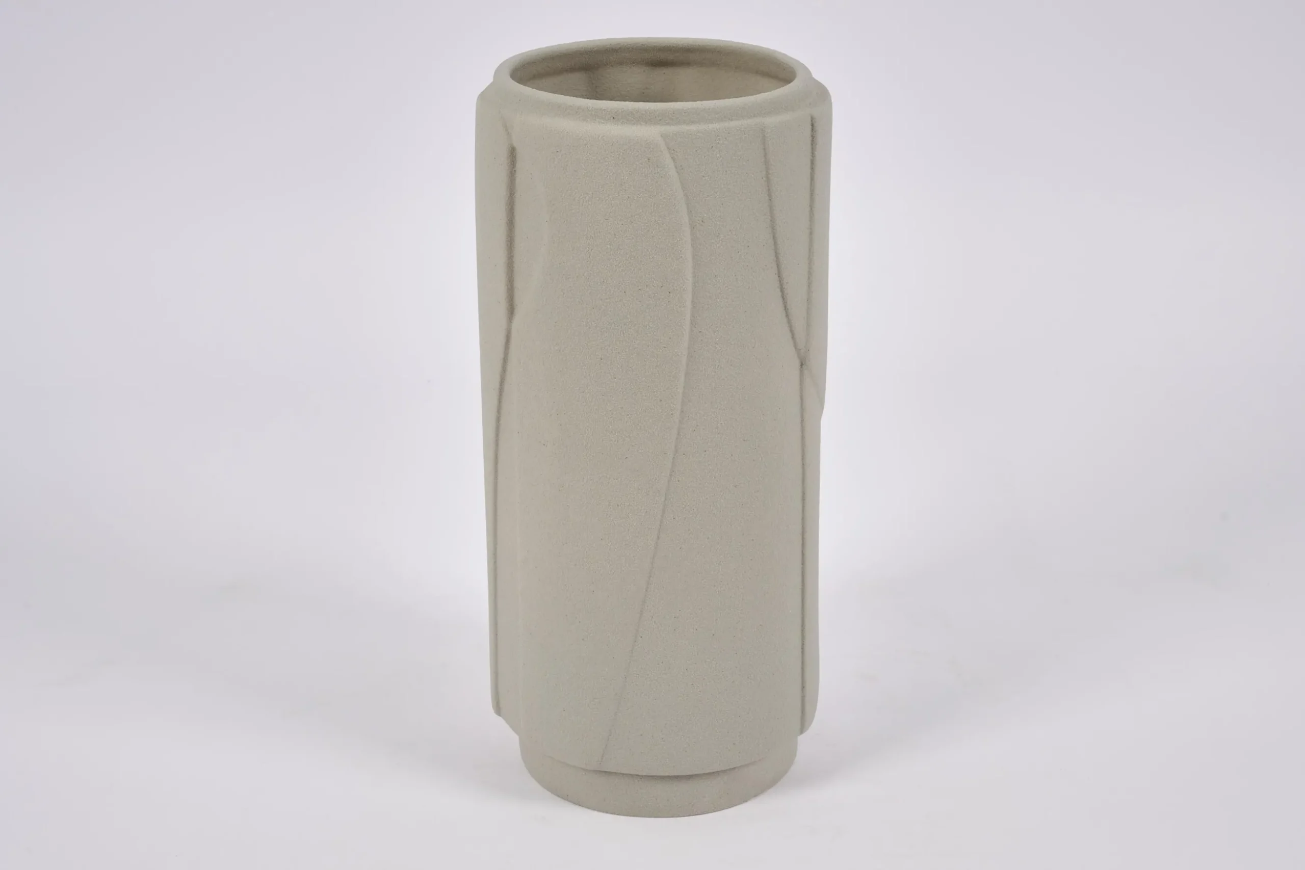 Laurena, Vase, Ceramic, Grey, L