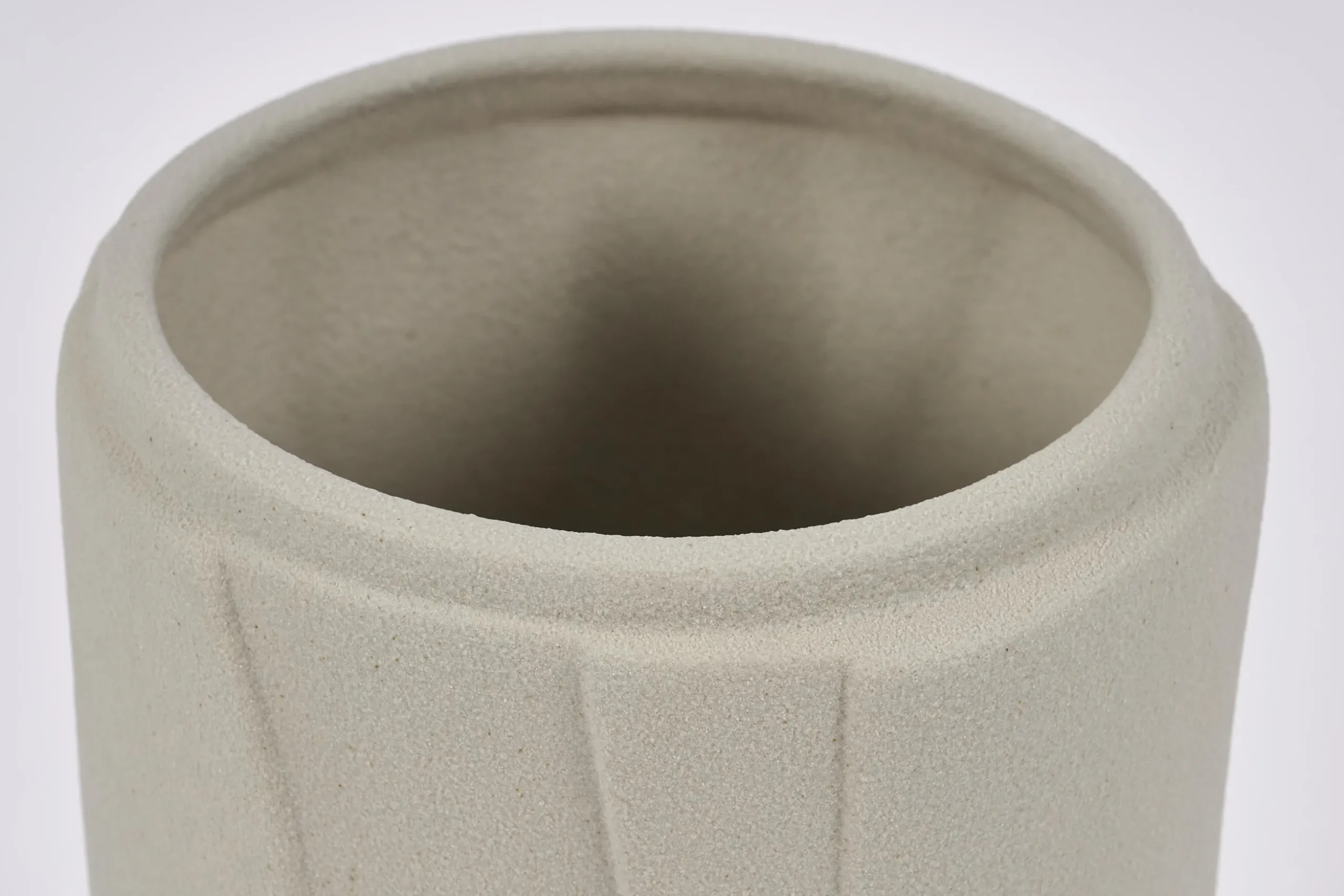 Laurena, Vase, Ceramic, Grey, L