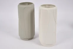 Laurena, Vase, Ceramic, Grey, L