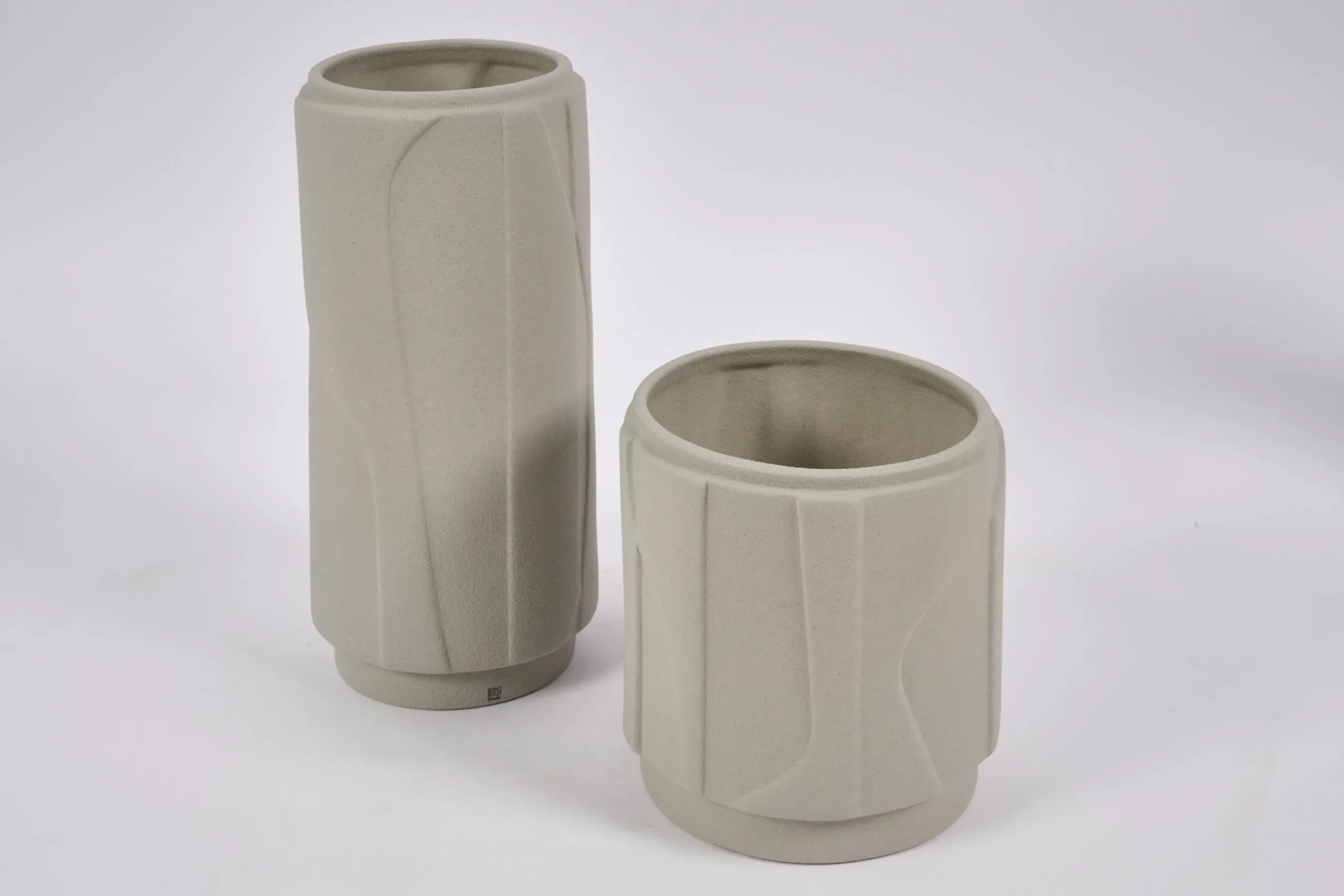 Laurena, Vase, Ceramic, Grey, L