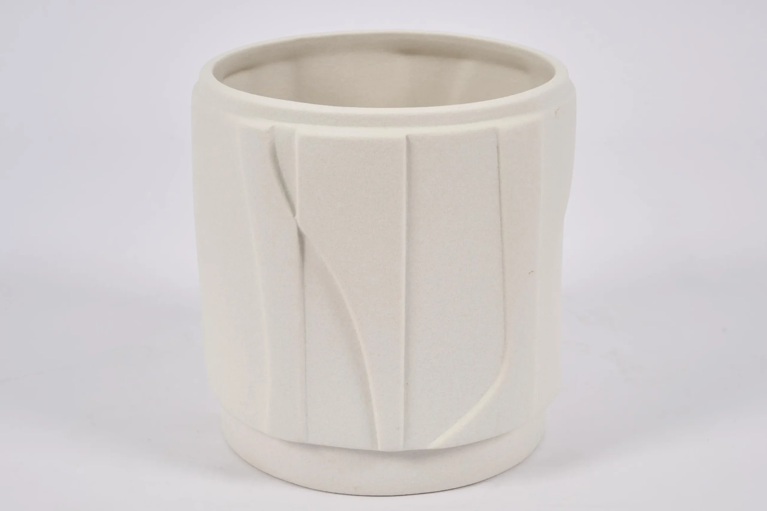 Laurena, Vase, Ceramic, Latte, S