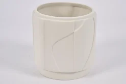 Laurena, Vase, Ceramic, Latte, S