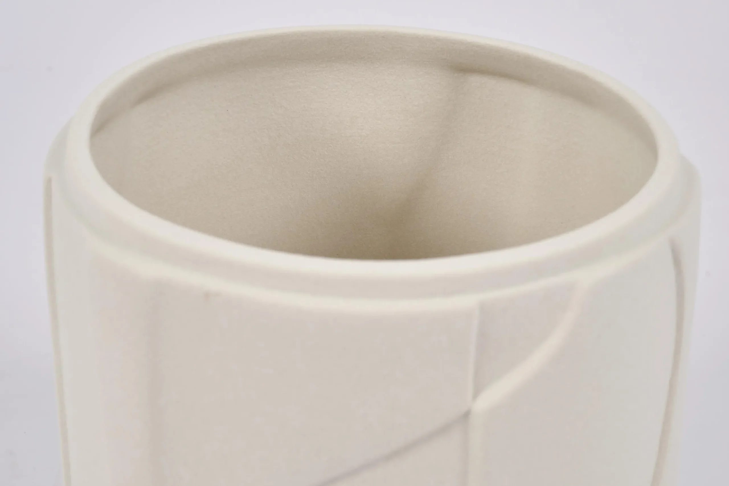 Laurena, Vase, Ceramic, Latte, S