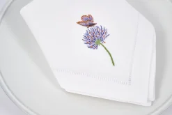 Lavender, Napkin, Embroidery, Set Of 6